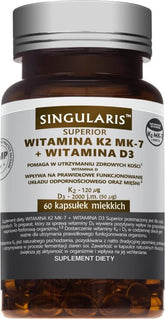 Vitamine K2 MK - 7 120 µg et vitamine D3 2000 ui 60 capsules molles SINGULARIS